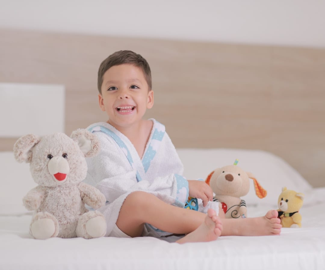 Salidera de baño blanca en tela toalla