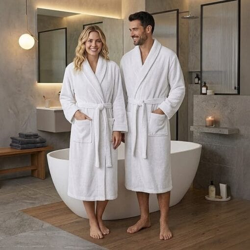 Salida De Baño Básica Blanca Adultos