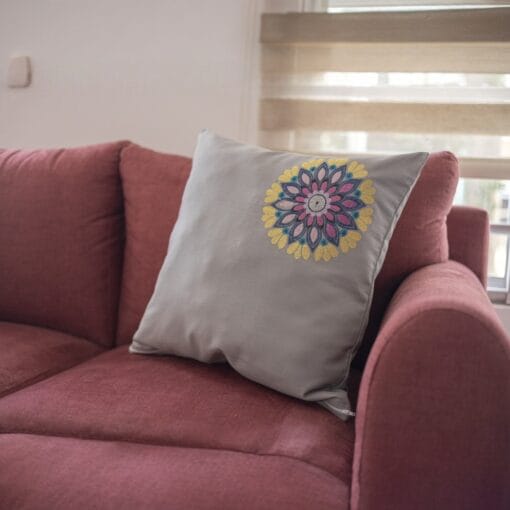 Forro Decorativo Gris Mandala Floral